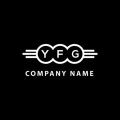 YFG letter logo design on black background. YFG  creative initials letter logo concept. YFG letter design.