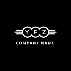 YFZ letter logo design on black background. YFZ   creative initials letter logo concept. YFZ letter design.