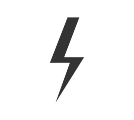 Power energy vector emblem. Electricity flash symbol. Charge or danger icon