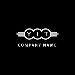 YIT letter logo design on black background. YIT creative  initials letter logo concept. YIT letter design.