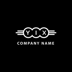 YIX letter logo design on black background. YIX creative  initials letter logo concept. YIX letter design.