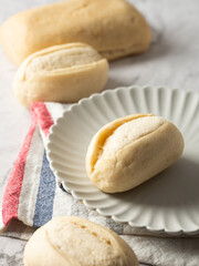 frozen dough on a plate