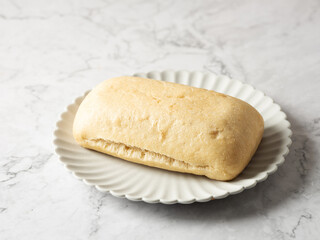 Baked Ciabatta Bread on a Plate