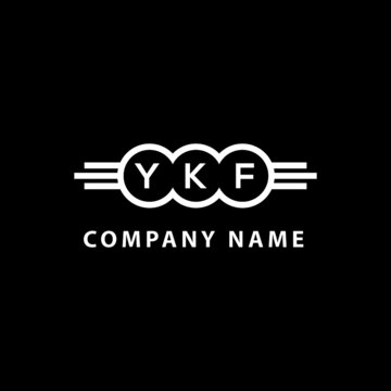 YKF letter logo design on black background. YKF  creative initials letter logo concept. YKF letter design.
