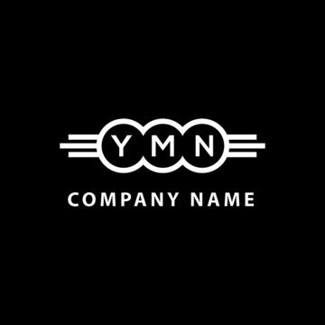 YMN letter logo design on black background. YMN  creative initials letter logo concept. YMN letter design.
