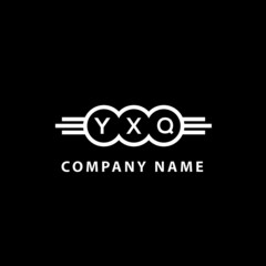 YXQ letter logo design on black background. YXQ  creative initials letter logo concept. YXQ letter design.
