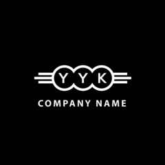 YYK letter logo design on black background. YYK  creative initials letter logo concept. YYK letter design.
