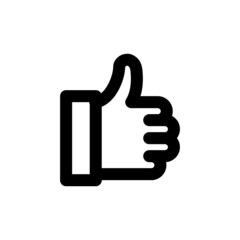 Hand showing thumbs up, line web or mobile interface vector icon