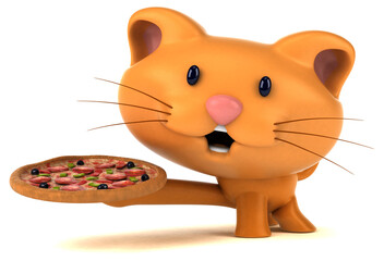 Fun cat - 3D Illustration