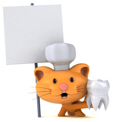 Fun cat - 3D Illustration