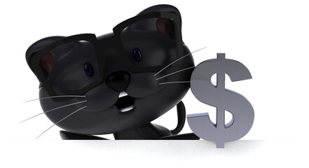 Fun cat - 3D Illustration