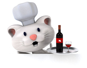 Fun cat - 3D Illustration