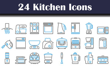 Fototapeta premium Kitchen Icon Set