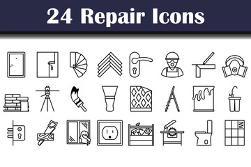 Naklejka premium Repair Icon Set