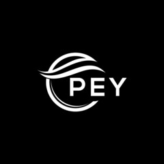 PEY letter logo design on black background. PEY  creative initials letter logo concept. PEY letter design.
