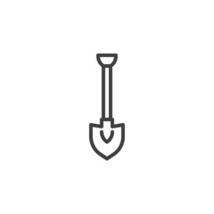 Short shovel line icon