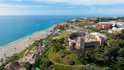Fototapeta na wymiar vista del castillo de Sohail en el municipio de Fuengirola, Andalucía