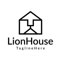 lion house logo design