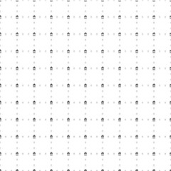 Square seamless background pattern from geometric shapes are different sizes and opacity. The pattern is evenly filled with small black gas symbols. Vector illustration on white background