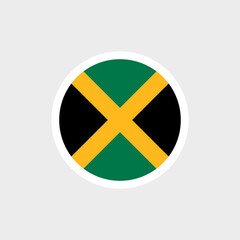 Flag of Jamaica. Jamaican flag, gold oblique cross with black horizontal and green vertical sectors. State symbol of Jamaica.