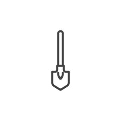 Shovel line icon