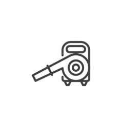 Leaf blower line icon