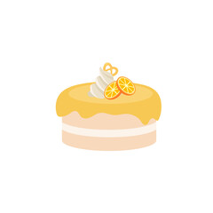 Happy birthday party birthday cake box fruit cake Celebration Party birthday candles set isolated flat vector graphic design illustration And icon elements