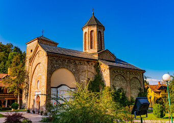 Fototapeta na wymiar Raca monastery near Bajina Basta in Serbia