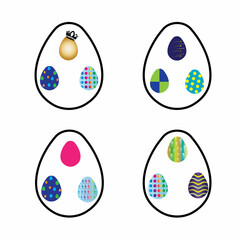 Easter vector icon tamplate background
