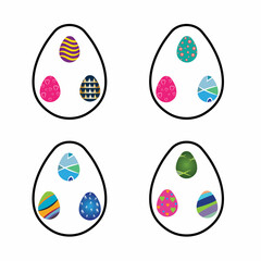 Easter vector icon tamplate background