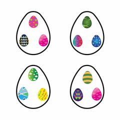 Easter vector icon tamplate background