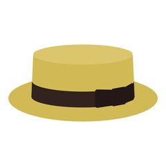 カンカン帽のイラスト