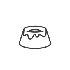 Brownie cake line icon