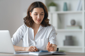 woman working in office