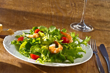 Salat Garnelen