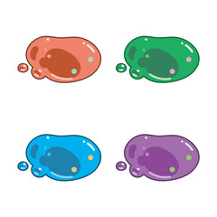 スライムモンスター4種類　線あり