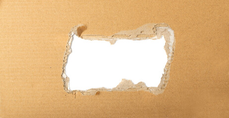 Cardboard, Carton, Ripped Kraft Paper, Wrapping Piece