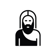 Black solid icon for moses