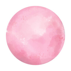 round watercolor blot with smudge drips and stains, hand painted element for social media stories.