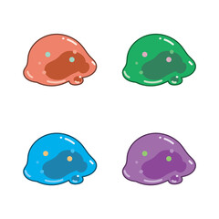 スライムモンスター4種類　線あり