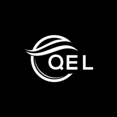 QEL letter logo design on black background. QEL  creative initials letter logo concept. QEL letter design.