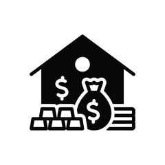 Black solid icon for reserves