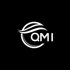 QMI letter logo design on black background. QMI  creative initials letter logo concept. QMI letter design.
