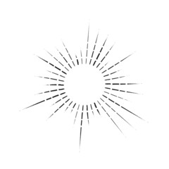 retro style sunburst or starburst, vector illustration.