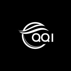 QQI letter logo design on black background. QQI  creative initials letter logo concept. QQI letter design.
