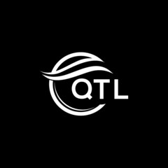 QTL letter logo design on black background. QTL  creative initials letter logo concept. QTL letter design.
