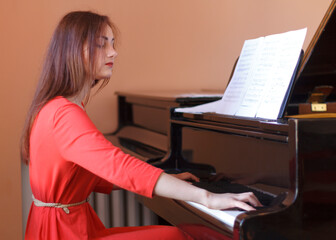 Woman playing piano