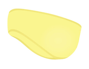 Yellow ears warmer. vector illustration