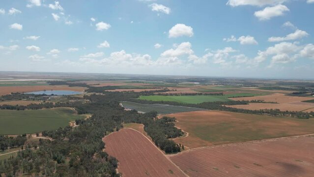 green fields at southern district in the israel state
