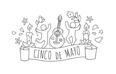 Cartoon background - Cinco de Mayo.